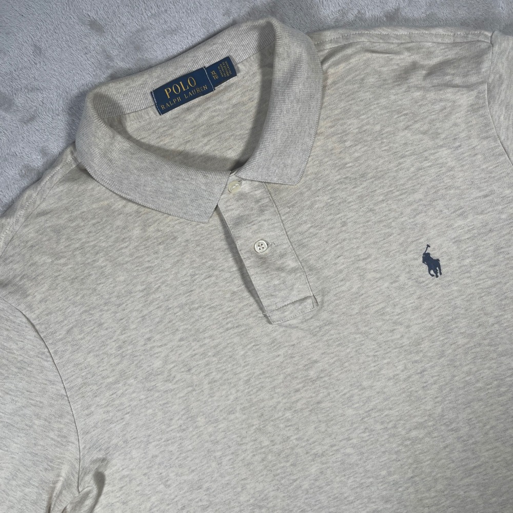 Polo Ralph Lauren Polo Classic Fit Mens XL Oatmeal Heather Cotton Pony Logo